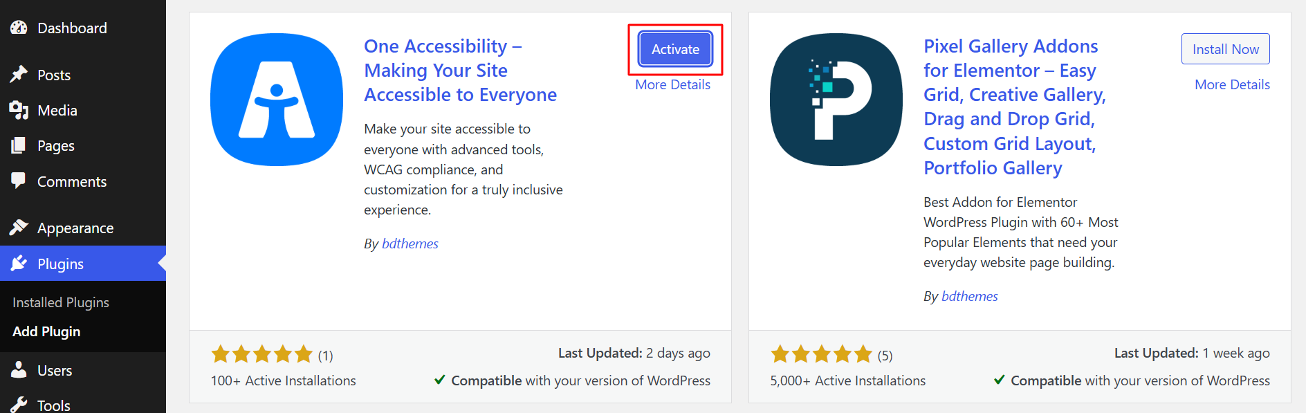 Installing One Accessibility illustration 3