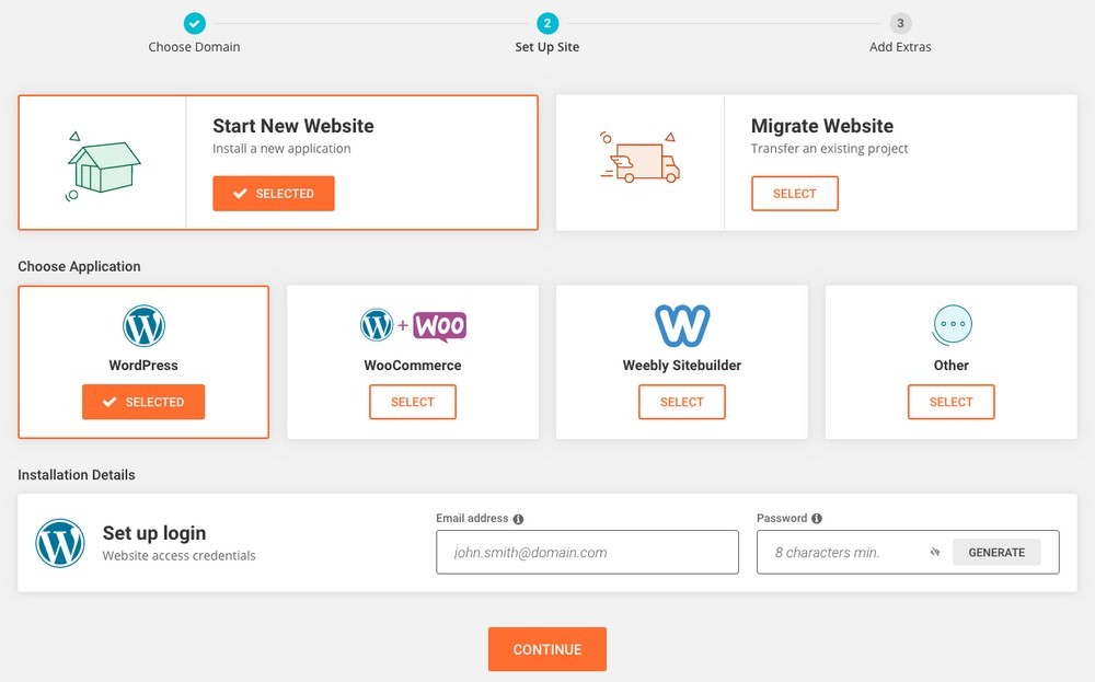 Step 4.1: Installing WordPress illustration 1