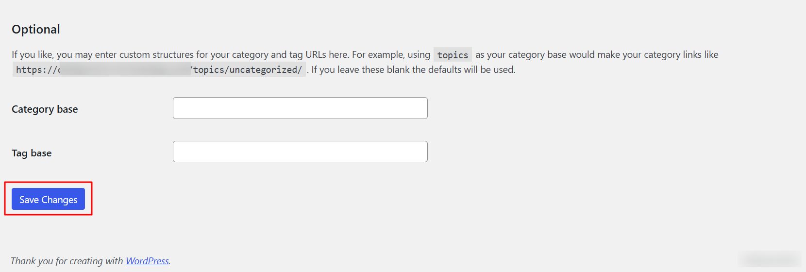 Step 4.3.3: Settings → Permalinks illustration 3