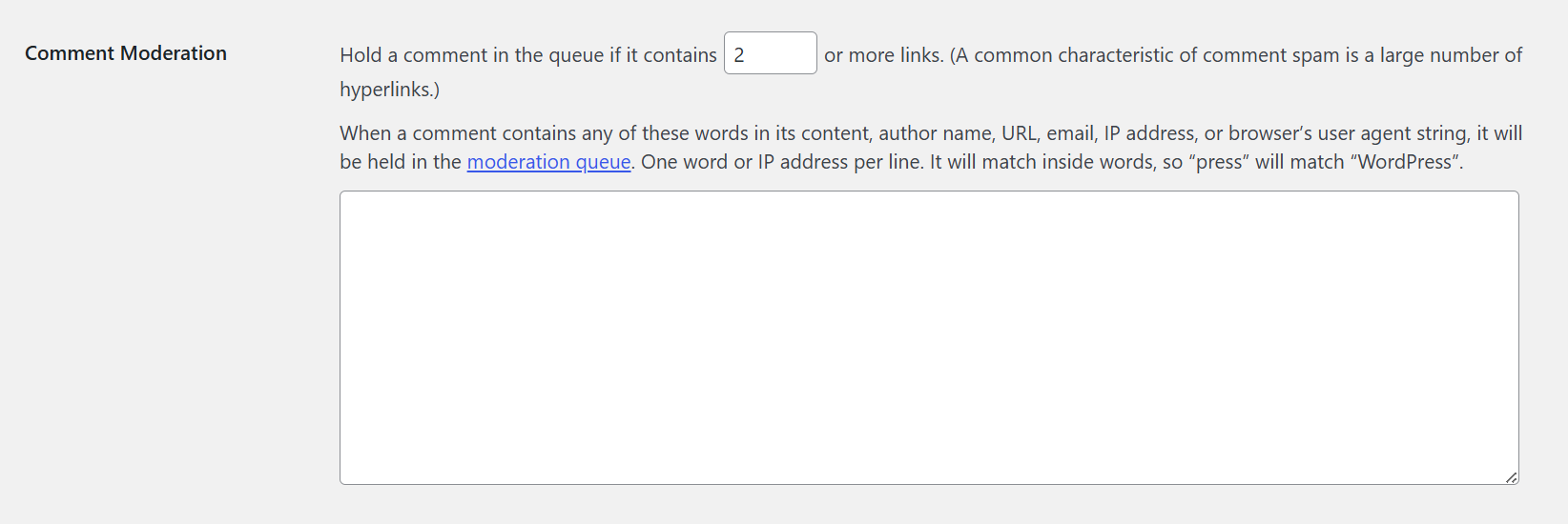 Step 4.3.4: Settings → Discussion illustration 6